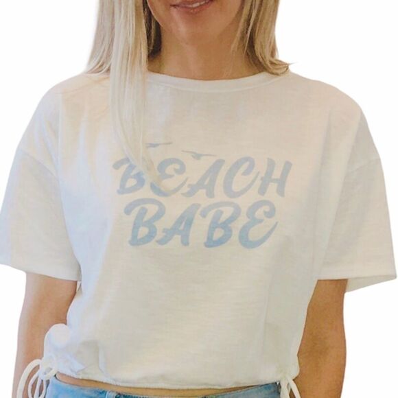 NWT SADIE & SAGE Beach Babe Graphic Tee Shirt - Picture 6 of 9